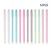 Pretty Candy Color Pen Black Ink Gel Nice Cute Ballpoint Rollerball Pens Roller Ball Fine Porous Point Writing Stationery School Office Supply Bullet Journal Ballpen, 12Pcs Set Arkin