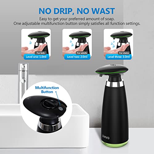 SVAVO Automatic Soap Dispenser, 12oz / 350ml Battery Operated Touchless Soap Dispensers with