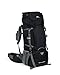 High Sierra Explorer Top Load Internal Frame Hiking Pack, Black/Black/Silver, 55L / 30-Inch