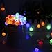 Meedasy Waterproof Outdoor Ball String Lights, 23FT/7M 50 Battery Powered LED Bulbs with 8 Modes Color Changing, Easy Remote Control, Perfect for Garden, Patio, Christmas Tree, Wedding, Holiday Decor