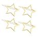 Olpchee 4 Pcs Fashion Gold Hair Clips for Girls Women Headwear Simple Hollow Star Ponytail Hairpins Wedding Bridesmaids Bridal Ornament