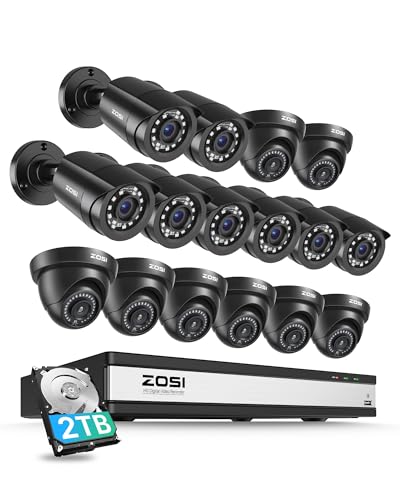 ZOSI 16CH 3K Lite Security Camera System with 2TB HDD