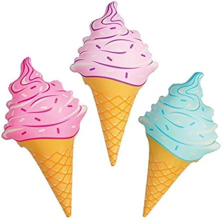 Rhode Island Novelty 36 Inch Inflatable Ice Cream Cones 12-Pack
