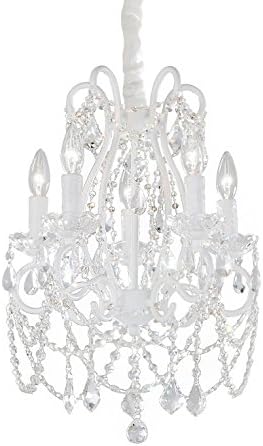Firefly Home & Kids Lighting Juliette Crystal Chandelier H22"xW16", 5-Light, Hand-Wrought Iron, Authentic Crystals That Sparkle, Looks Beautiful in Any Bedroom, Closet, Bathroom, Kids Room or Nursery