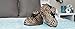 Happy Feet Slippers Standard Sneaker Slippers for Men, Women, and Kids - As Seen on Shark Tank - Classy Oversized House Slippers for Women with Non-Slip Rubber Soles - Brown Leopard - Large