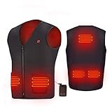 AIPER Heated Vest with 10000mAh Battery Electric Body Warmer Heating Pad for Men and Women Hiking Hunting Motorcycle Riding Golf Camping(2 Sizes Smaller Than US Size)