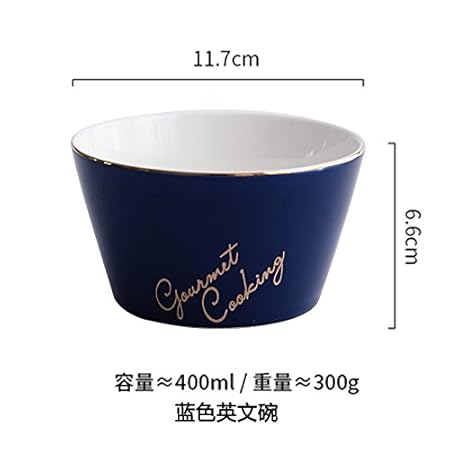 YUWANW Una Dorada, Platos De Comida Y Juego De Vajilla De Cerámica ...