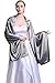 Satin Warp Scarf Shawl Bridal Stole Wedding Silky Shrug for Women's Evening Prom Party Gray