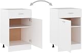 vidaXL Drawer Bottom Cabinet Engineered Wood White 50x46x81.5 cm view 5
