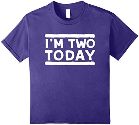 unisex-child I'm Two Today Birthday Shirt for Toddlers and Youth 10 Purple
