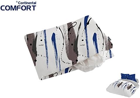 EGYPTIAN COTTON..EGYPTIAN MADE, Fitted bed sheet, 78.7" W x 78.7"L + 13.7" drop, French design (Kepler-Blue).