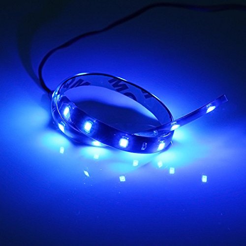 Partsam 2X 12" Blue 15 SMD LED Interior Exterior Strip Footwell Universal Lighting Kit - Thumbnail 6