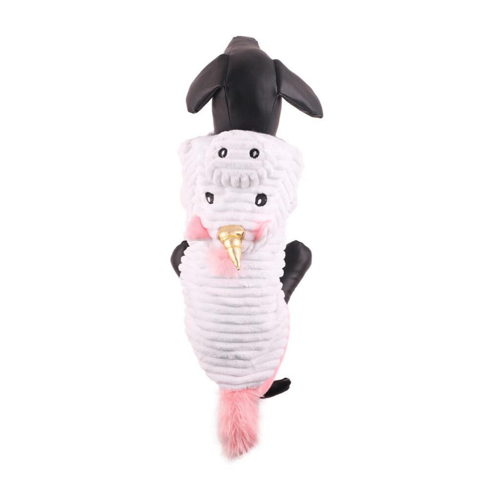 POPETPOP Dog Halloween Outfits Unicorn Cosplay Clothes Warm Soft Comfortable Pet Halloween Costumes for Halloween Christmas Party Cosplay for Small Large Dogs Puppy Cats - L