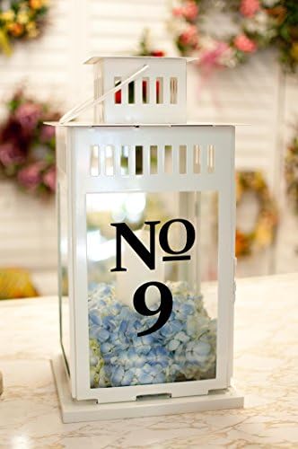Wedding Table Numbers 1-15 Vinyl Sticker Decals (3.5"h x 2.5"w Words)