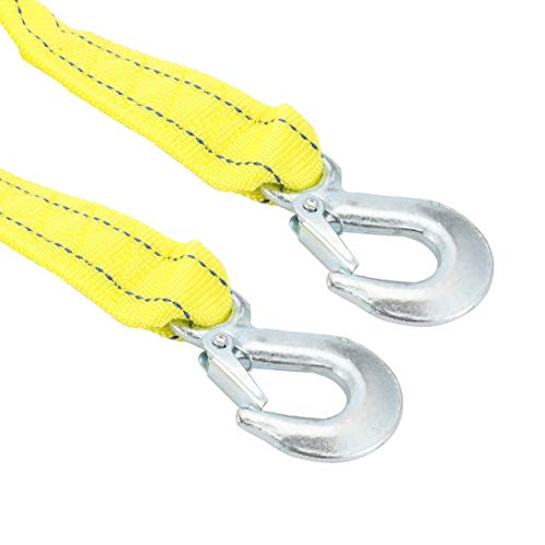 Baynne 5 Tons 4m Car Towing Rope Tow Cable Strap Towing Pull Rope with Hooks for Heavy Duty Car Emergency Rescue Rope - Thumbnail 3