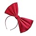 Women's Girl's Bow Hair Bands Headdress Party Props Headband Hair Accessories(Bright red)