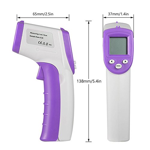 KitsPro Digital Non-Contact IR Thermometer, Forehead Digital Thermometer for Baby, Kids, Adults, Pets and Surface of Objects(Purple) - Thumbnail 2
