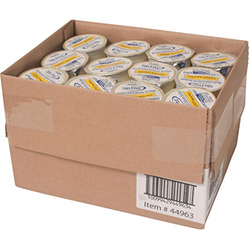 Hormel Healthlabs Sin Free Reduced Calorie Sorbet Cups 3 ounces (Pack of 48) (Lemon)