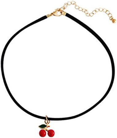 18K Gold Plated Strawberry/Cherry/Unicorn Horse/Cat Charm Pendant Necklace …