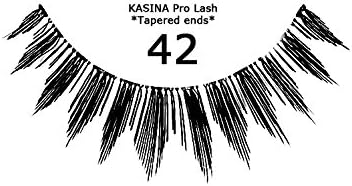 KASINA Pro Lash.Tapered ends in 100% Human hair. Most natural look, lightweight, soft and comfortable. (6pack, 42)