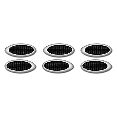Premium FX 6pc Chrome/Black Insert Oval Portholes for Universal Fitment