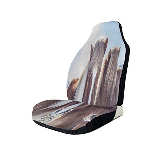 Car Seat Cover Horse In Winter Landscape Nature Universal Fit For Jeep Suv And Many Vehicle