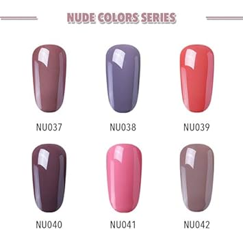 Amazoncom Pure Color Nail Polish 6 Piecesset Vernis Semi