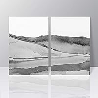 2 Panel Canvas Wall Art Watercolor Painting Canvas Prints Home Artwork Decoration for Living Room,Bedroom - 16
