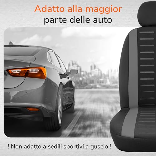 Upgrade4cars Universal Seat Cover Set 2026 Version | Covers for Front and Rear Seat in Grey | Car Interior Accessories Decoration