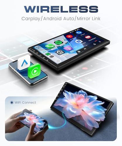 6G+128G 8 Cores Android Car Radio for Ford Transit Custom Tourneo 2013-2018, 9'' Touch Screen Carplay Android Auto Wireless FM/RDS/EQ/DSP WiFi GPS Panoramic 360° Steering Wheel Controls Reversing Camera