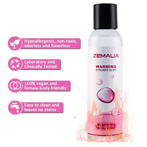 ZEMALIA Lube for Women Water Based Lubricant Personal Lubricants Warming Glide Suitable for Sensitive Skin Made in USA 4.5OZ - Thumbnail 4