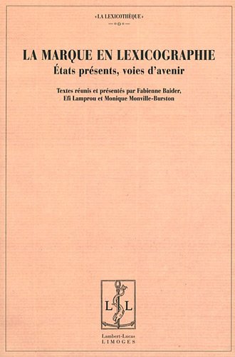 La  marque en lexicographie