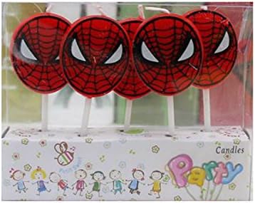 ADELEWAYS Cartoon Animal Party Candles Cake Cupcake Decoration Spiders Set of 5 pcs