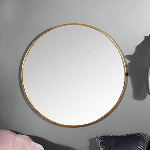 Melody Maison Large Round Gold Framed Wall Mirror 80cm x 80cm, 80L x 80W cm - Image 3