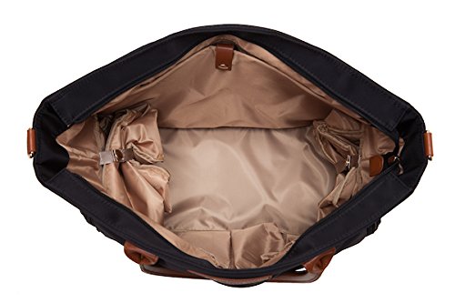 Sarah Wells Abby Breast Pump Bag with Real Leather Straps (Black)