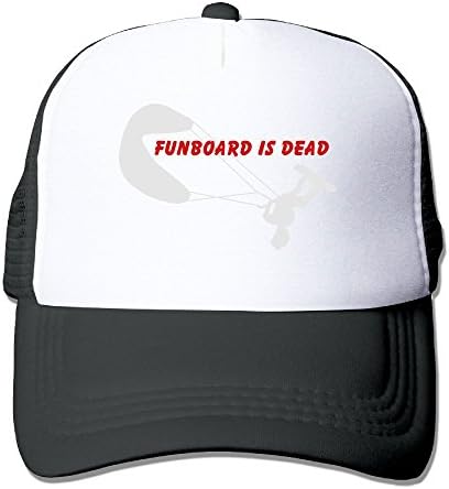 Jia De Ba Funny Kitesurf Funboard Is Dead Kitesurf Hat,flysurf Hat,Kite Hat Adult Trucker Cap Baseball Dad Mesh Hat Black