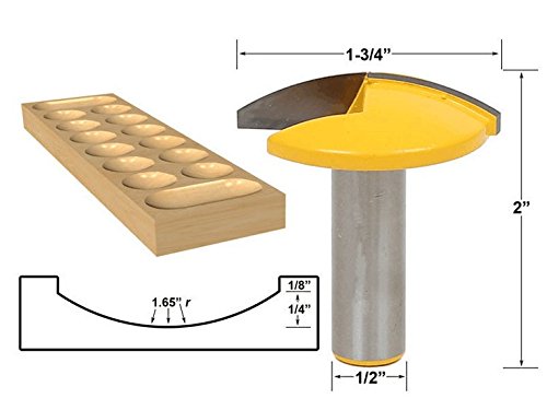 ACEBOX 1/2 inch Flat bottom round knife router bit