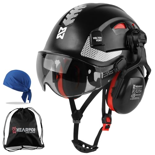 Black+Somke Visor+SL1 Earmuffs