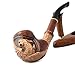 Dragon pear wood hand made wooden tobacco smoking pipes pipe + Pouch