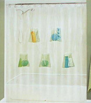 5 Mesh Pocket Shower Liner 70 x 72,colors may vary