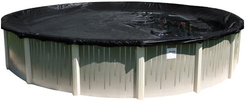 Buffalo Blizzard Micro Mesh Black Winter Cover for 15-Foot Round Above-Ground Swimming Pools | 3-Foot Additional Material | Allows Rain or Melted Snow to Pass Through | Leaving Debris Behind