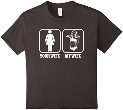 Kids Your Wife My Wife Funny Fitness T-Shirt 12 Asphalt