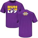 LSU Football Fans Run LF7 Purple Tee Shirt