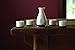 True Fervor 5pcs Ceramic Sake Set, 4 3.5oz Saki Cup Set & 1 8oz Sake Bottle Carafe - Traditional Japanese Tokkuri & Saki Cups Drink Gift Essentials - White