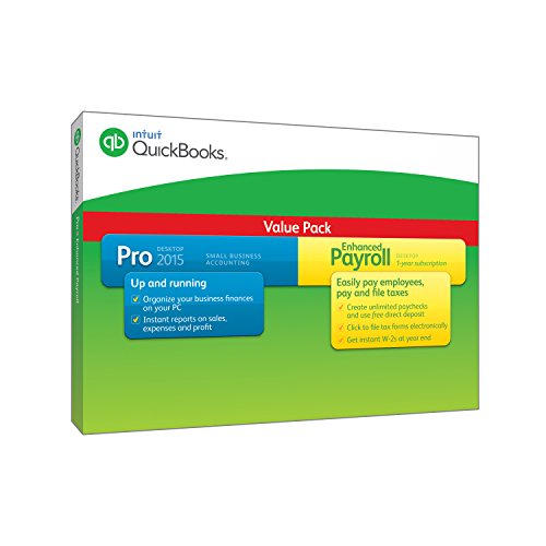 QuickBooks Pro Small Business Accounting Software with Enhanced Payroll 2015 (Old Version)