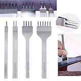 1/2/4/6 Prong Lacing Stitching Punch Leather Craft Kits Hole Punches (4mm)
