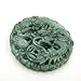 OVALBUY Jadeite Jade Fortune Dragon Phoenix Amulet Pendant