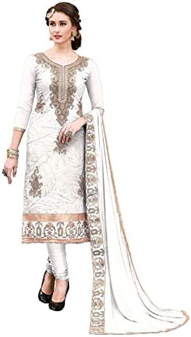 DnVeens Cotton Salwar Suit Dress Material for Women-Semi Modal Handwork Party Wear