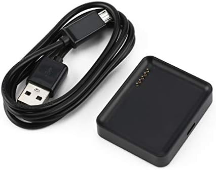 LouiseEvel215 Black Smartwatch Charging Cradle Dock For LG LG-W10 G Watch R W100 Smart Watch Battery Charger With Micro Usb Cable