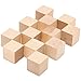DIY Wood Blocks 2-inch Cubes, Pack of 12 Baby Shower Blocks for Building, Crafts, STEM by Woodpeckers